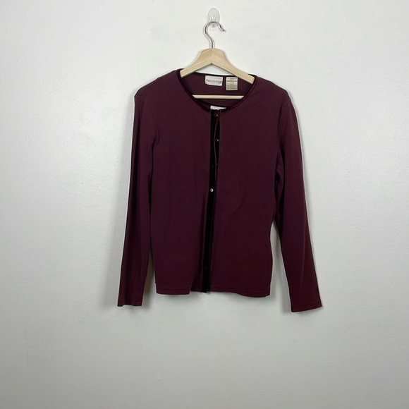 Christie & Jill 2 Piece Cardigan Set Womens Large Pullover Top Button Down Top - Picture 1 of 12